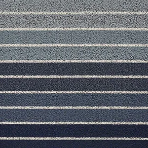 chilewich | doormat 46x71cm (18x28") | block stripe denim ~ DC