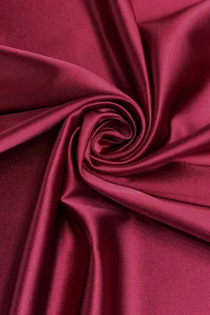 Chili Pepper Italian Stretch Satin Fabric