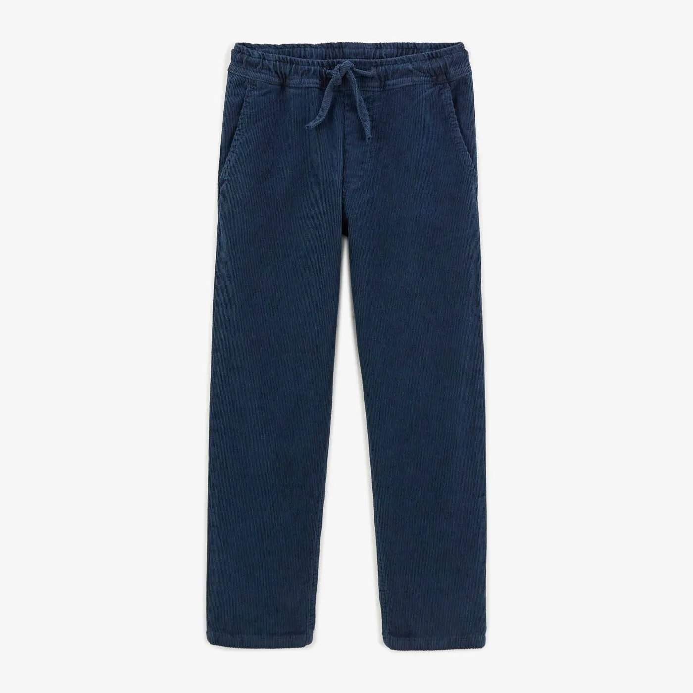 Chino velours 734 Junior avec taille élastique bleu foncé