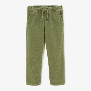 Chino velours 734 Junior avec taille élastique vert militaire