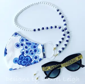 Chinoiserie Chic Pearl Eyeglass / Sunglass / Mask Holder / Lanyard Chain / Necklace -2 Styles