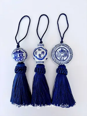 Chinoiserie Decorative Tassel Navy Blue