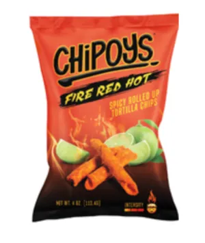 Chipoys Fire Red Hot Tortilla Chips4oz