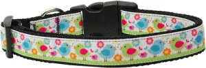 Chirpy Chicks Nylon Dog Collar Medium Narrow