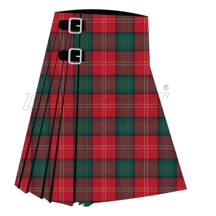 Chisholm Red Modern Premium Tartan Kilt