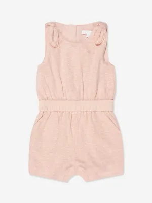 Chloé Baby Girls Organic Cotton Playsuit in Pink