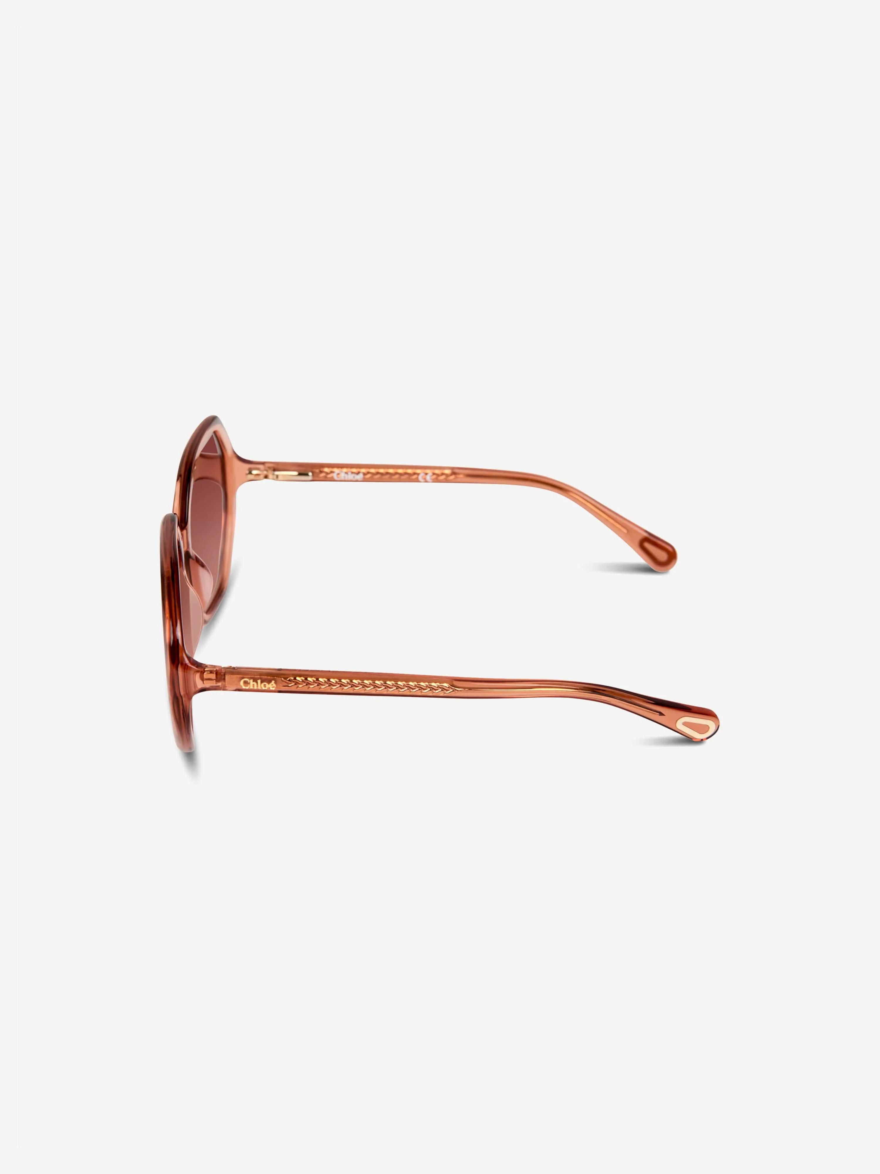 Chloé Girls Geometrical Shape Sunglasses in Orange