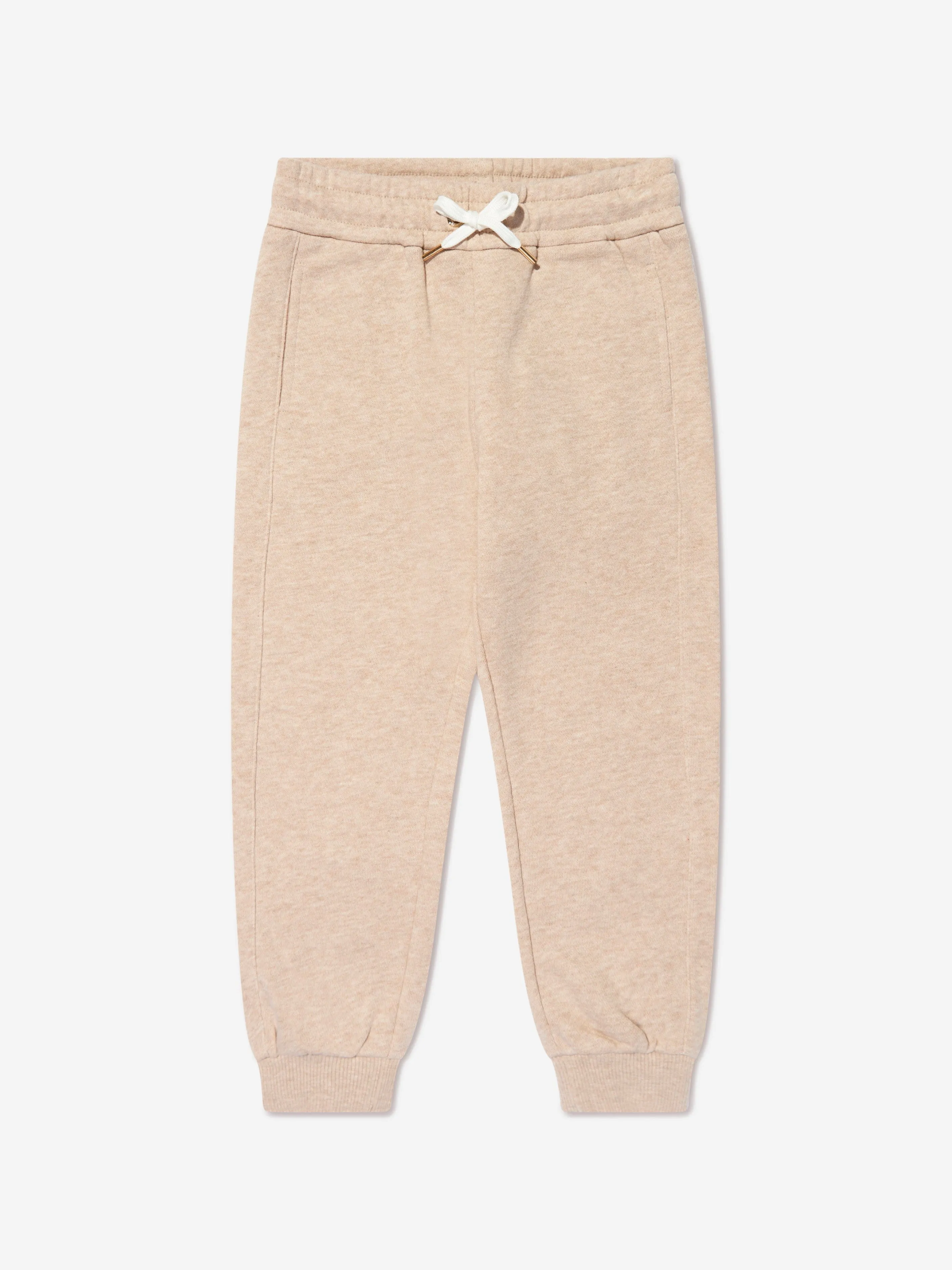 Chloé Girls Organic Cotton Joggers in Beige