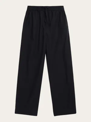 CHLOE barrel high-rise poplin elastic waistband pants - Black Jet