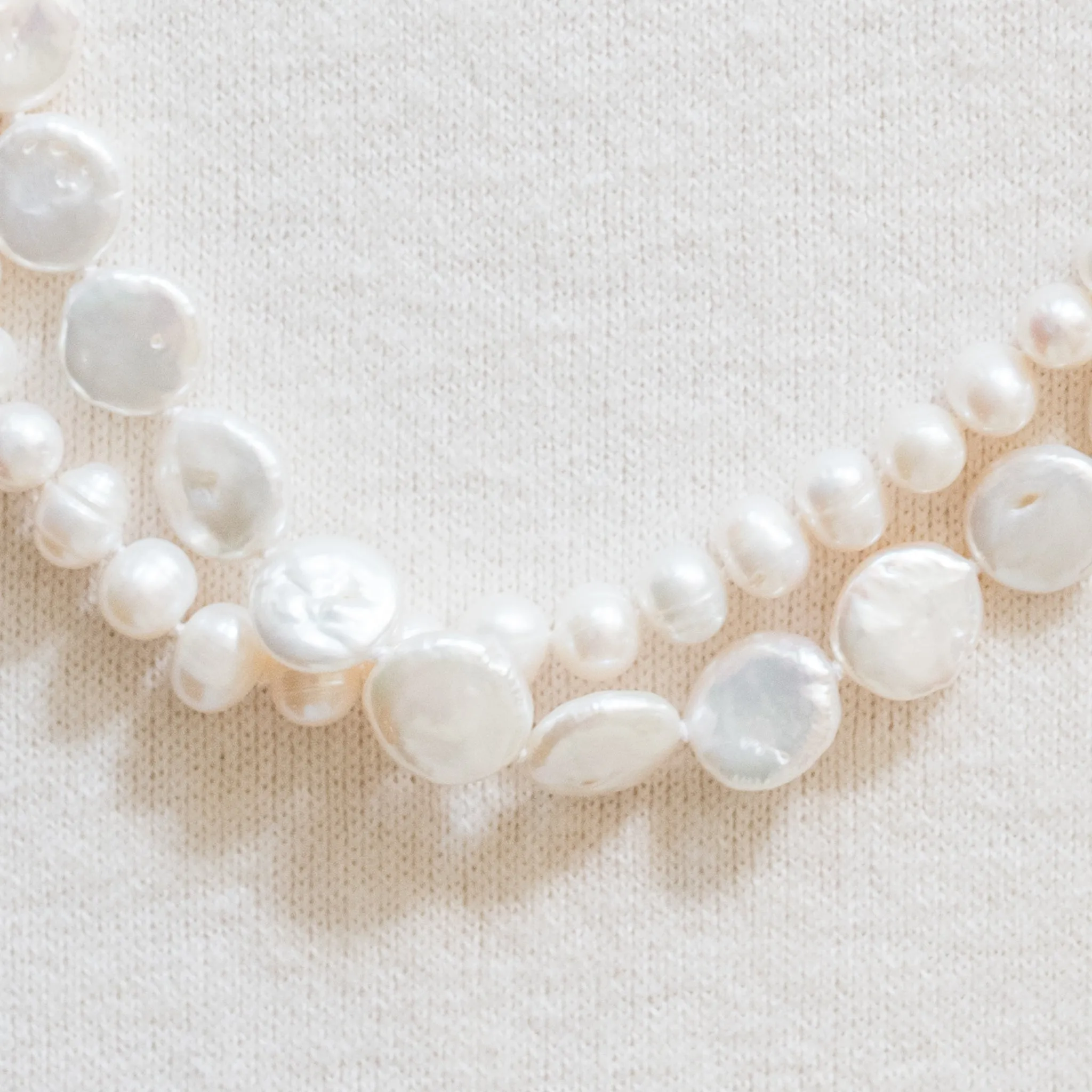 Chloe Pearl Necklace | Double Strand Freshwater Pearl Necklace | By Pearly Girls