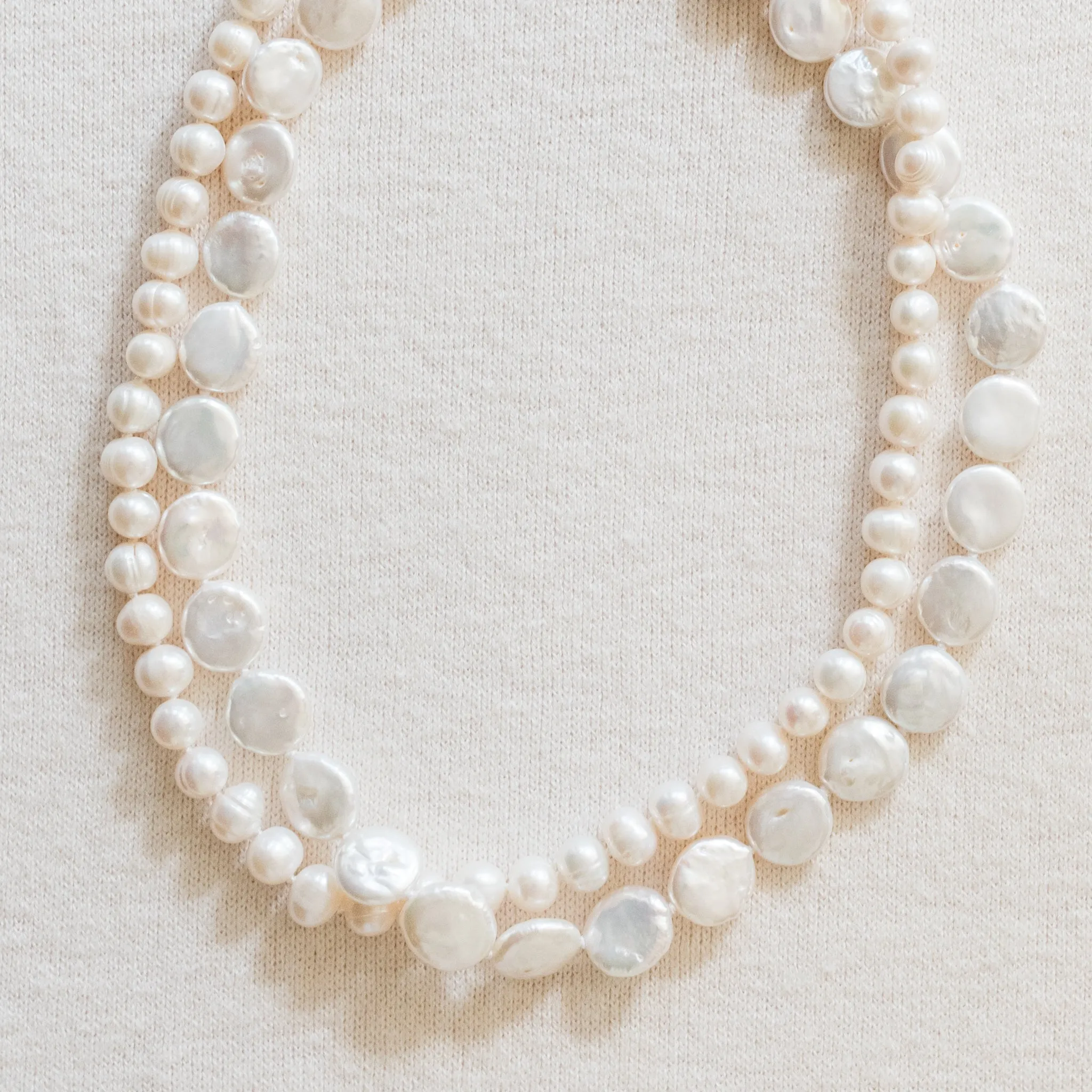 Chloe Pearl Necklace | Double Strand Freshwater Pearl Necklace | By Pearly Girls