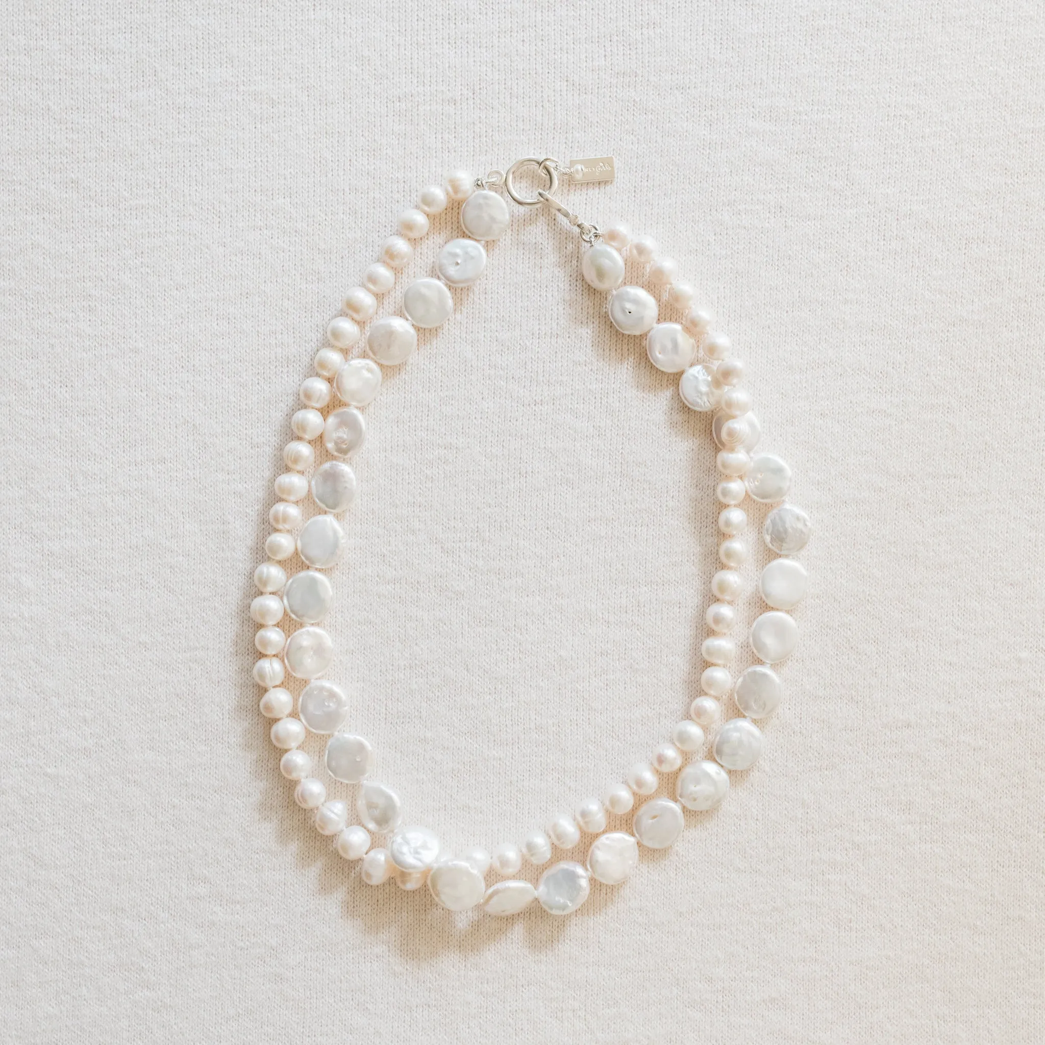 Chloe Pearl Necklace | Double Strand Freshwater Pearl Necklace | By Pearly Girls