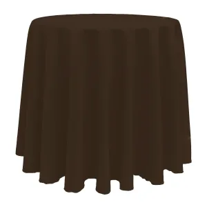 Chocolate 90" Round Poly Premier Tablecloth