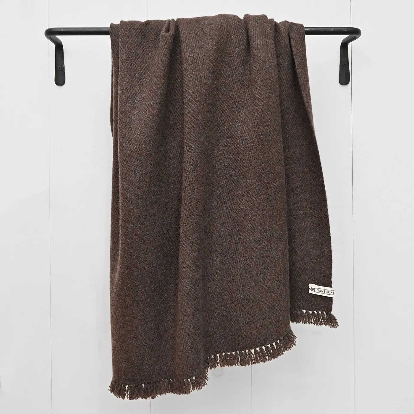 Chocolate Brown Handwoven Cashmere Throw