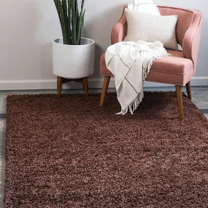 Chocolate Thick Shaggy Rug - California