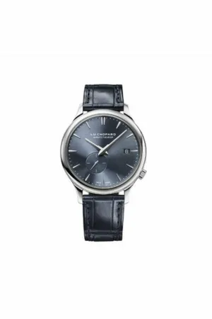 chopard l.u.c xps twist qf 18k white gold galvanic blue gray dial gray strap ref. 161945-1001