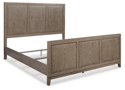 Chrestner King Panel Bed with Mirrored Dresser and Chest