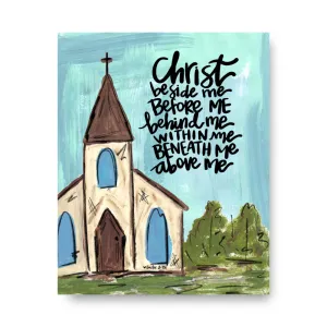 Christ Beside Me Wrapped Canvas