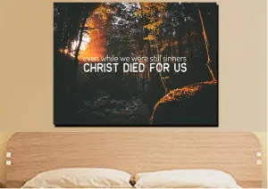 Christ Died For Us Wall Art Canvas Print S - Christian Canvas Wall Art