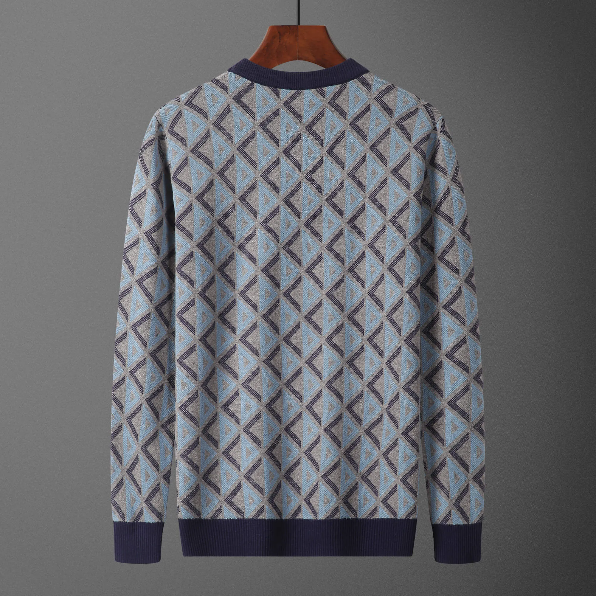 Christian Dior Jacquard Blue Sweater