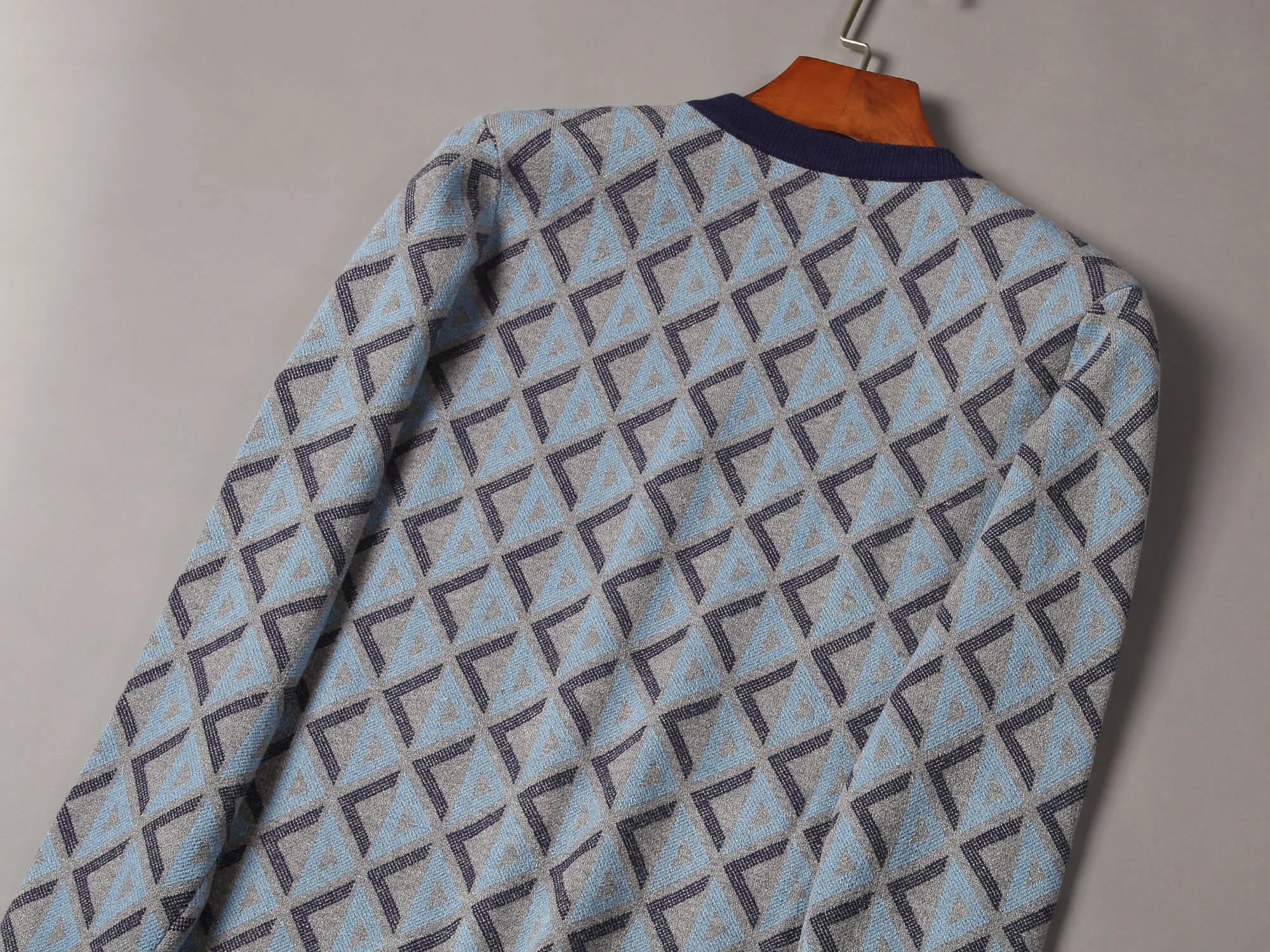 Christian Dior Jacquard Blue Sweater