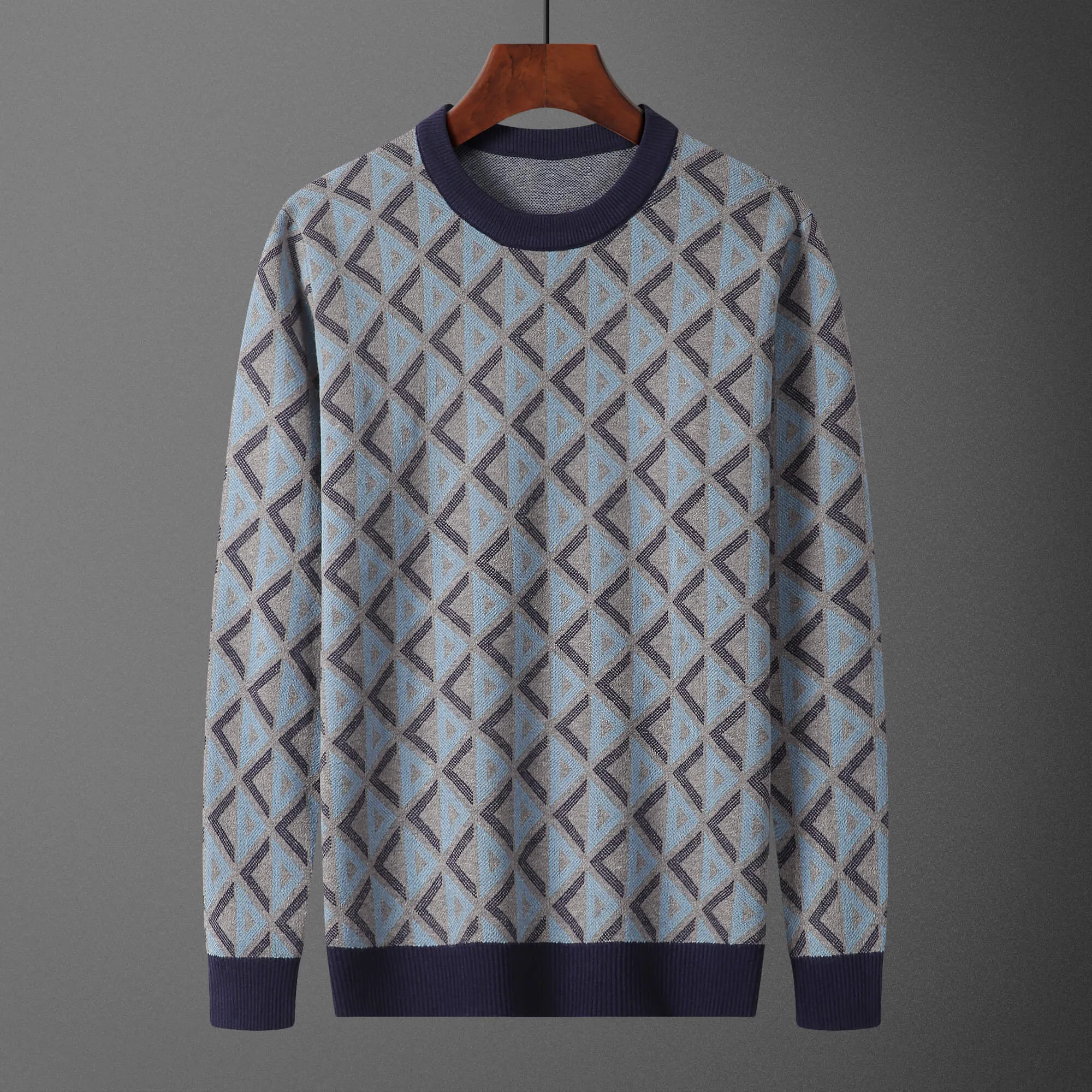 Christian Dior Jacquard Blue Sweater