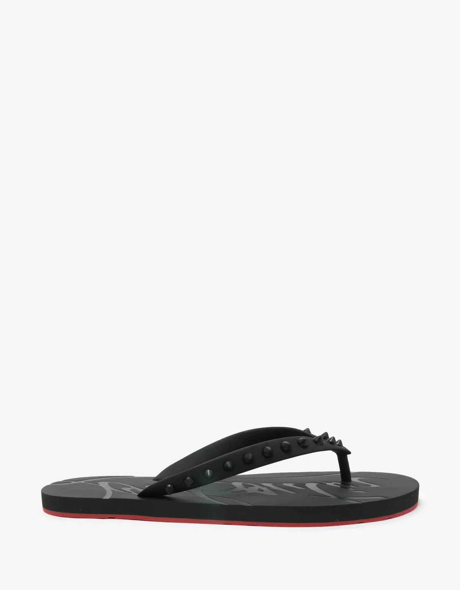 Christian Louboutin Loubi Flip Black Sandals -