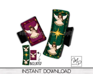 Christmas Angel Hair Clip PNG Sublimation Design, Digital Download