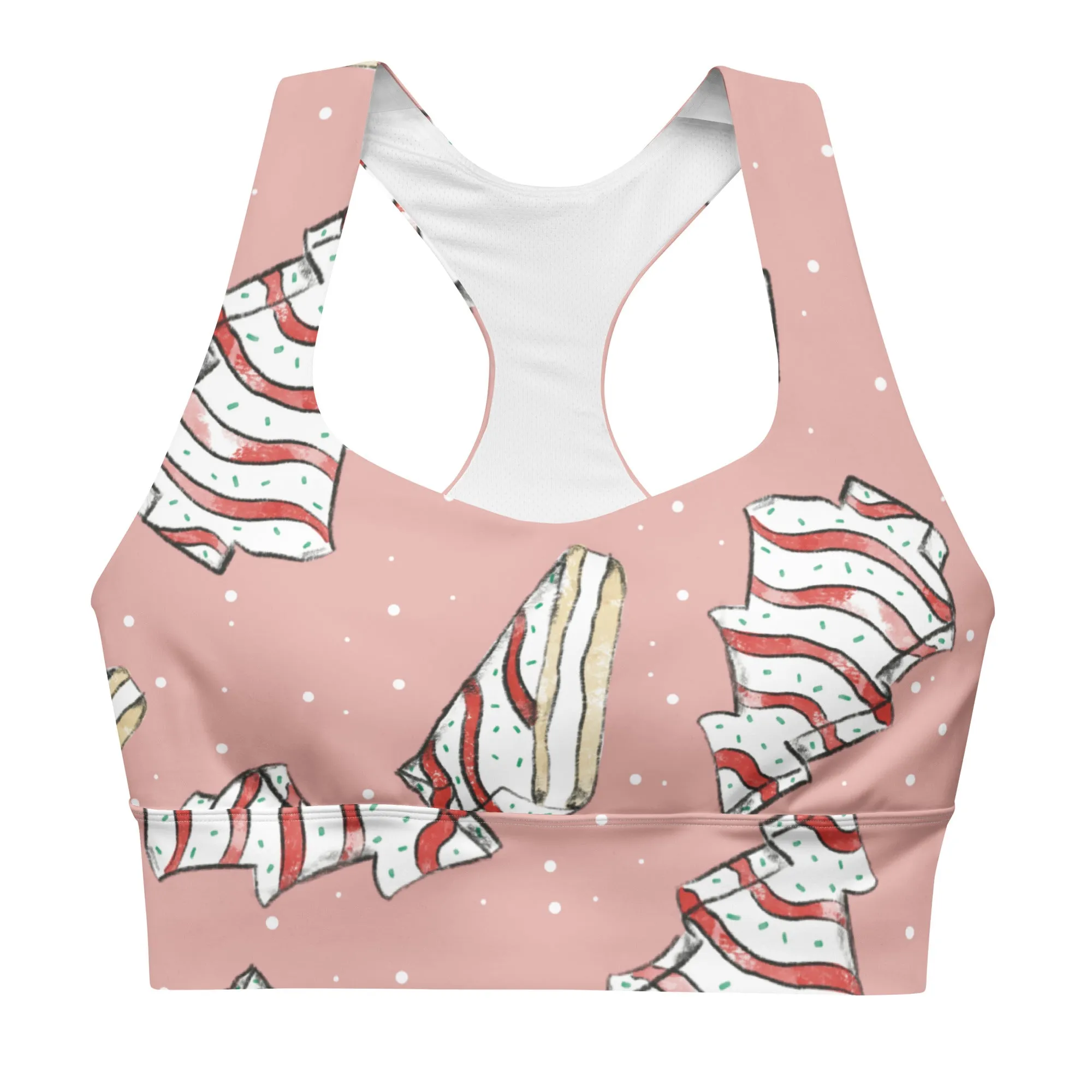 Christmas Cakes Longline sports bra