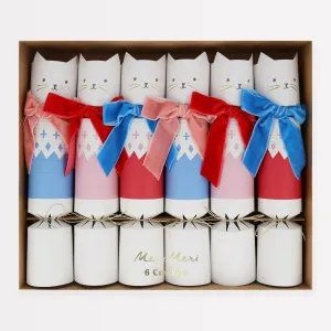 Christmas Crackers Velvet Bow Cat (Pack 6)