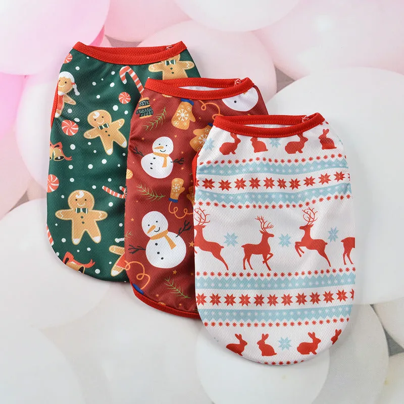 Christmas Cute Small Winter Pet Dog Apparel Puppy Dog Shirts for puppies