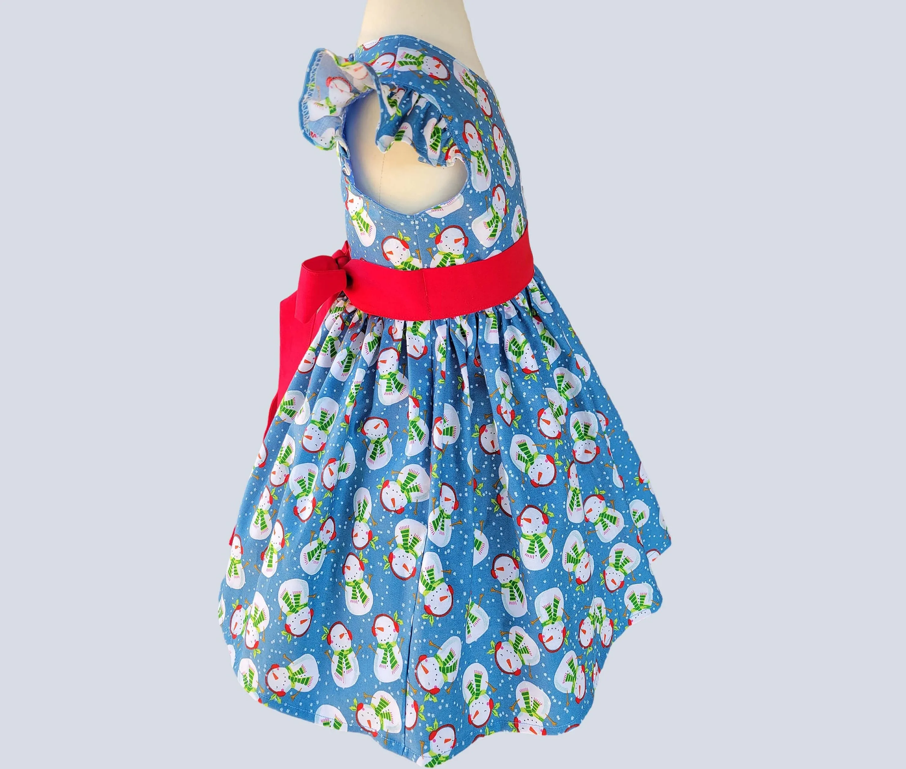 Christmas Dress Frosty fabric Christmas Frosty Girls Dress, Toddler Christmas Outfit,  Holidays Girl Dress, Girls dress