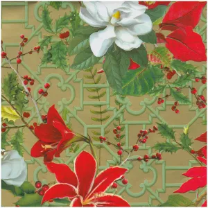 Christmas Garden Gold Gift Wrap Roll