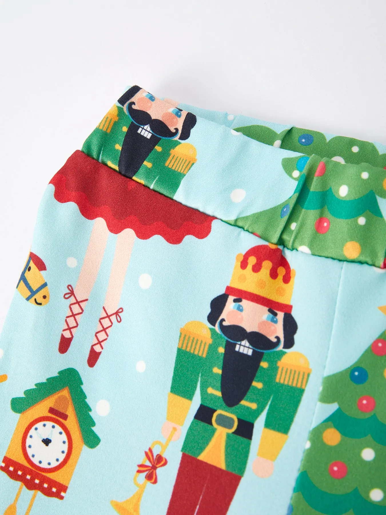 Christmas Girls Nutcracker Print Outfit Set