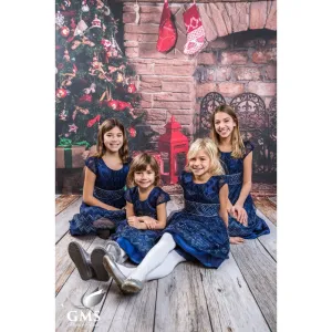 Christmas Great Room Printed Backdrop