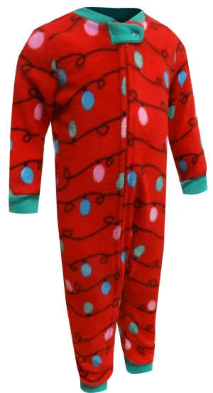 Christmas Holiday Lights Infant Blanket Sleeper Pajama