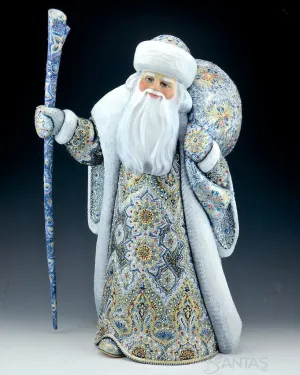 Christmas Illuminessence Silver and Blue Russian Santa