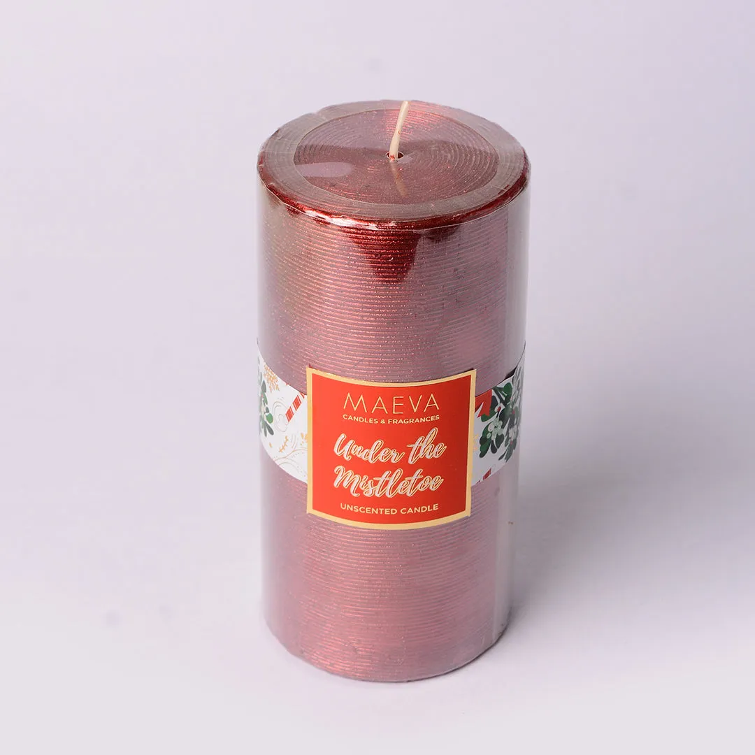 Christmas Red Pillar Candle