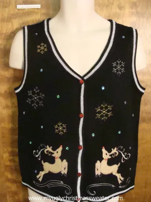 Christmas Reindeer Christmas Party Sweater Vest