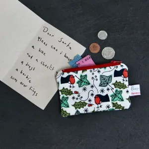 Christmas Robin Small Useful Purse