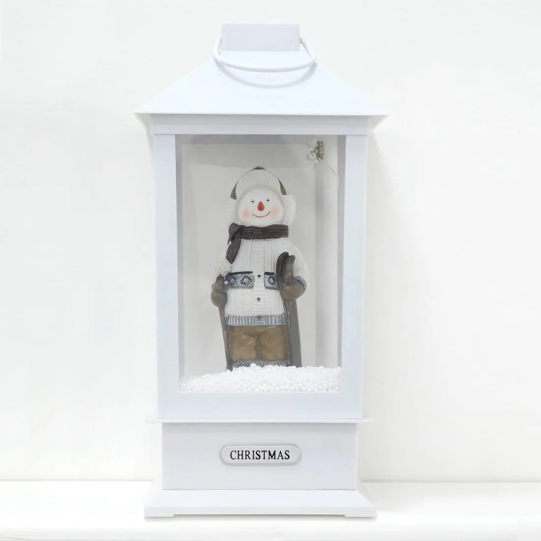 Christmas Snowing Singing Lantern Let It Snow Santa/Snowman