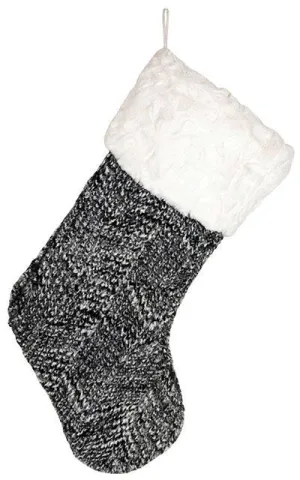 Christmas Stocking - Cozy Cable Faux Fur (Limited Availability)