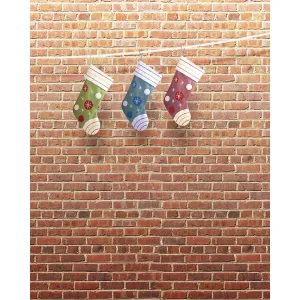 Christmas Stockings Printed Backdrop