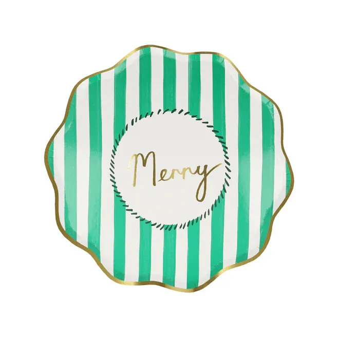 Christmas Striped Side Plates