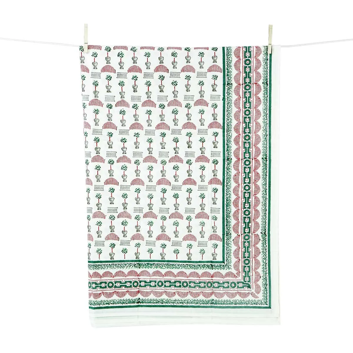 Christmas Topiary Tablecloth