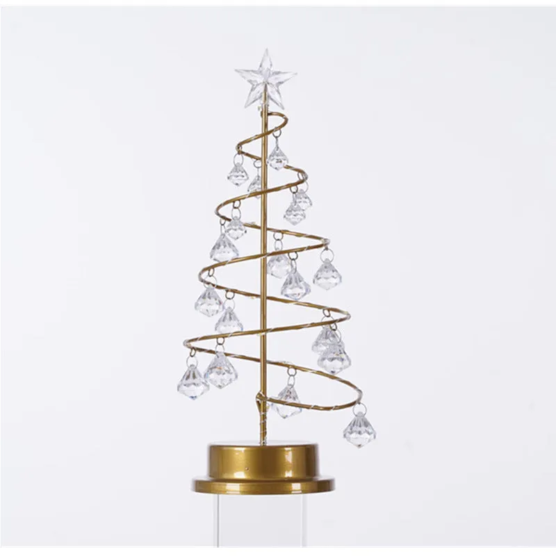 Christmas Tree Crystal Diamond Table Lamp – LED Battery-Operated Decor for Bedroom, Valentine’s & Birthday Gift