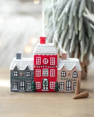 Christmas Village Tealight & Incense Cone Burner