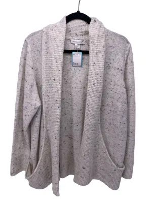 Christopher & Banks Misses Size XL Cream Print Cardigan