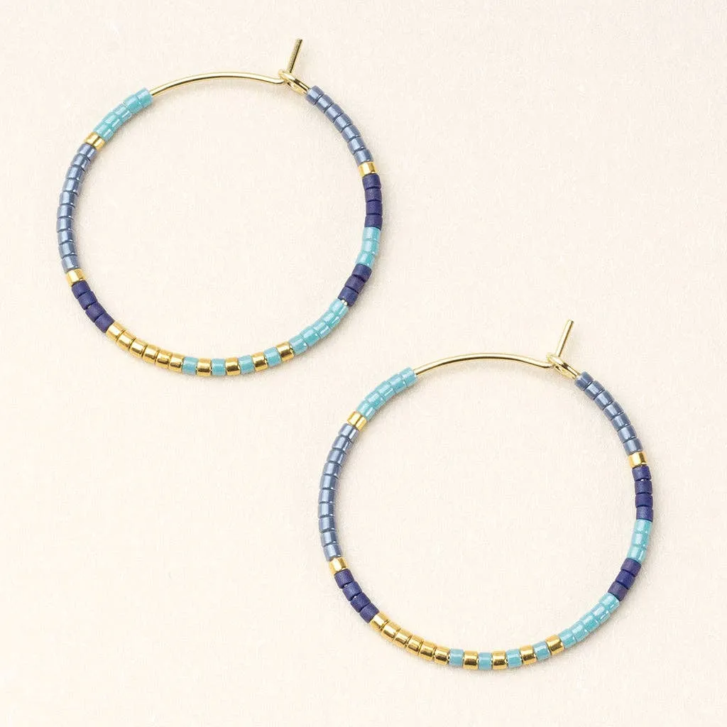 Chromacolor Miyuki Small Hoop - Cobalt Multi / Gold