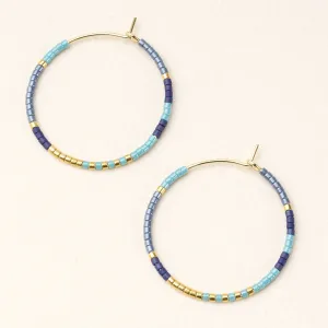 Chromacolor Miyuki Small Hoop - Cobalt Multi / Gold